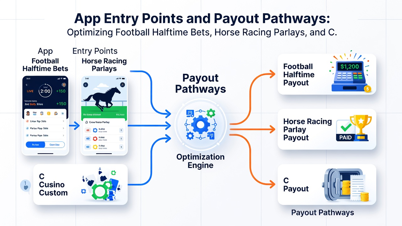 Dashboard view of horse racing parlay builder alongside casino bonus activation tools