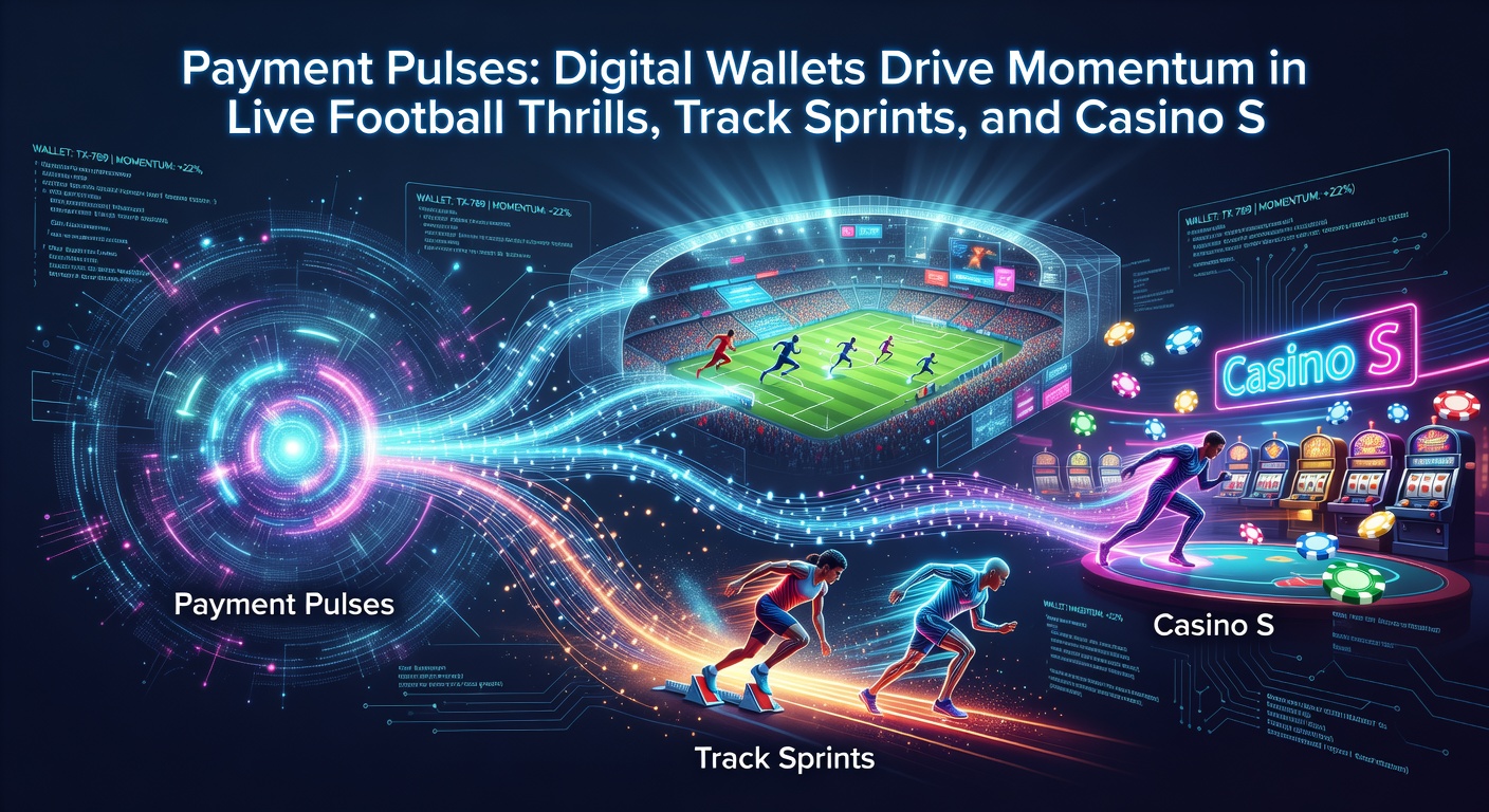 High-speed image of horses thundering down the track, overlaid with digital wallet apps and instant deposit notifications exploding like fireworks