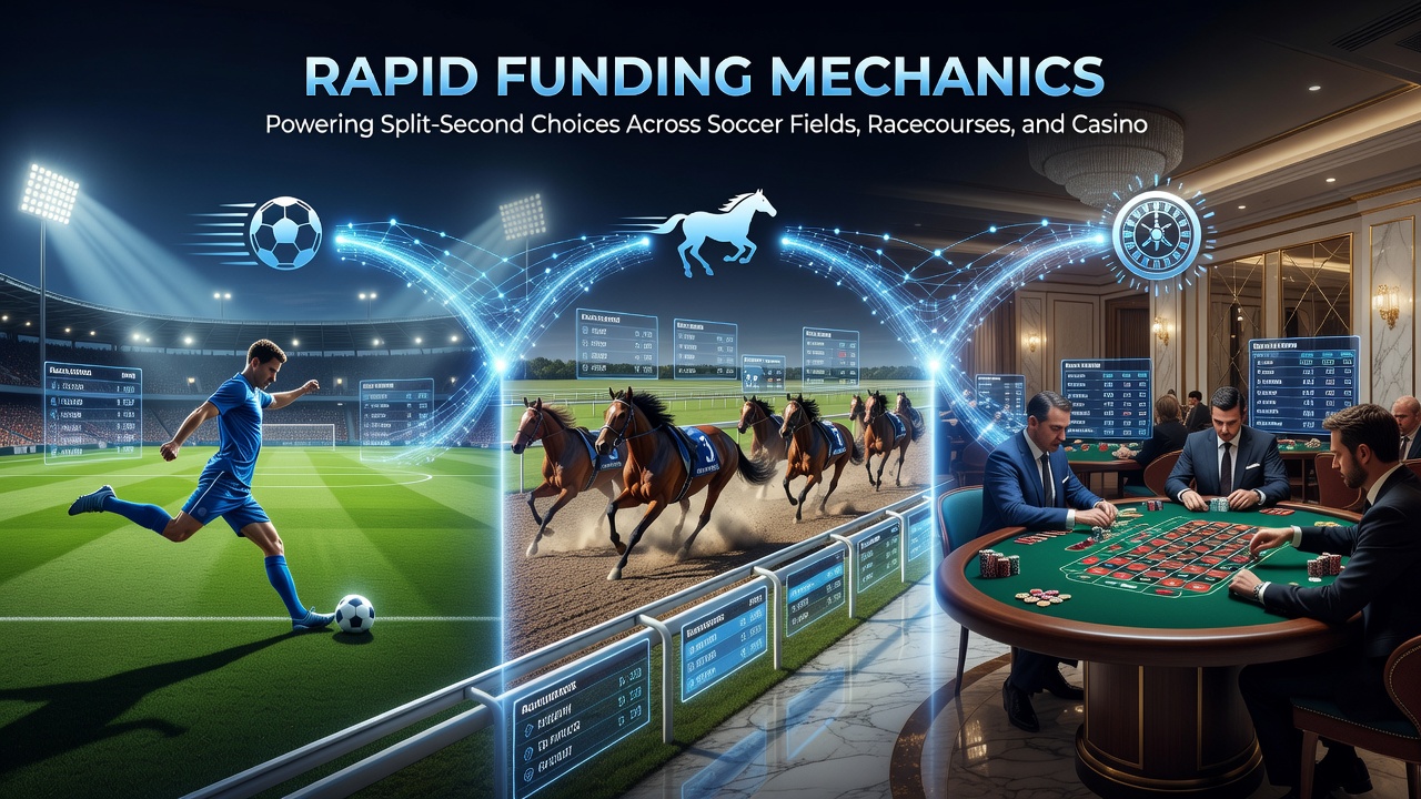 Instant deposits supporting racecourse and casino floor activity